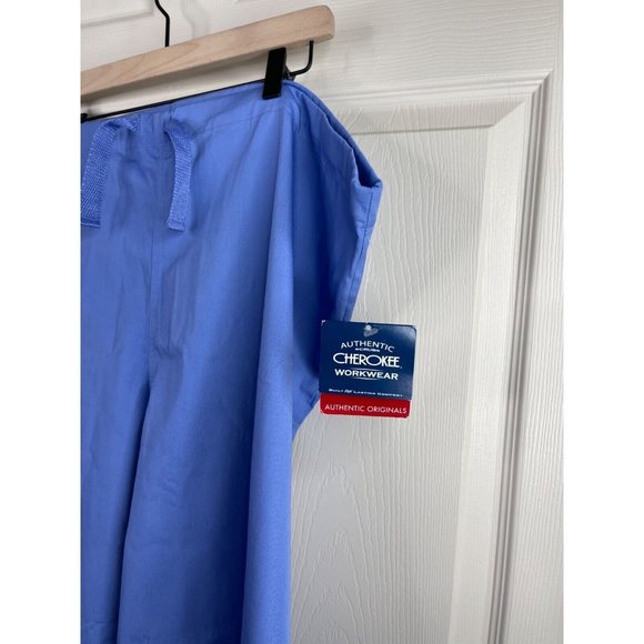 Cherokee Workwear Scrub Pants Unisex Fit Size XL Blue Ciew Drawstring NWT - Picture 5 of 10